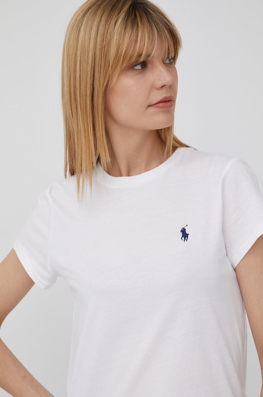 Pamučna majica Polo Ralph Lauren pamuk bijela 211847073009