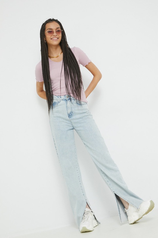 JDY t-shirt 15238718.MauveShado fioletowy AA00