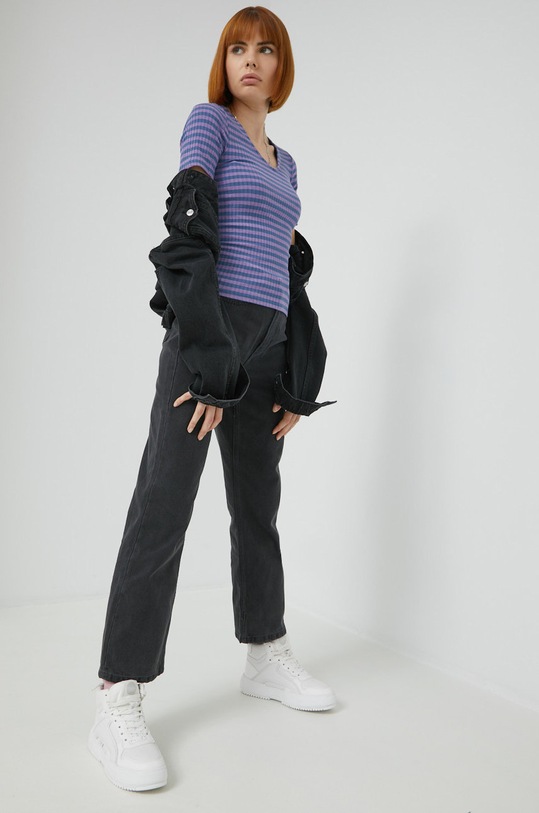 JDY t-shirt 15253481.ChalkViole fioletowy AA00