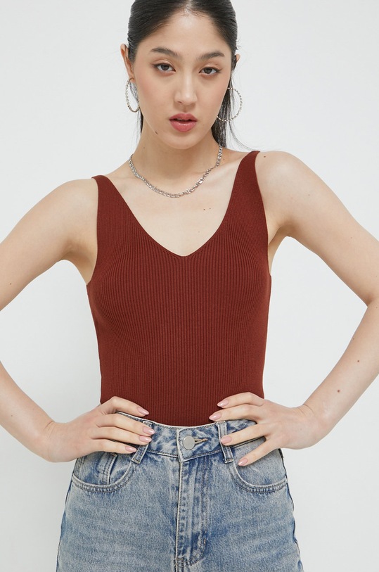 JDY top pozostałe brązowy 15180497.SmokedPap