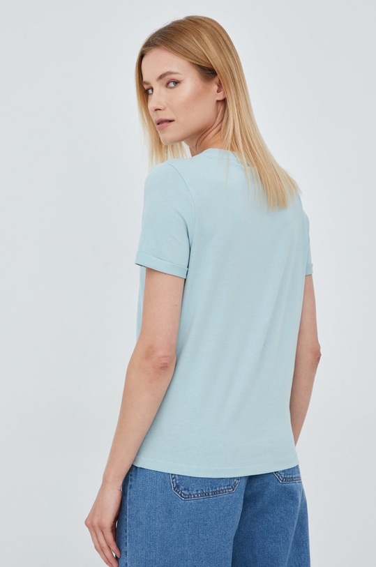 Odzież Vero Moda t-shirt bawełniany 10243889.Ether turkusowy