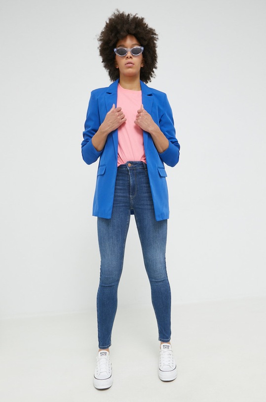 Pieces t-shirt bawełniany 17086970.Strawberry różowy AA00