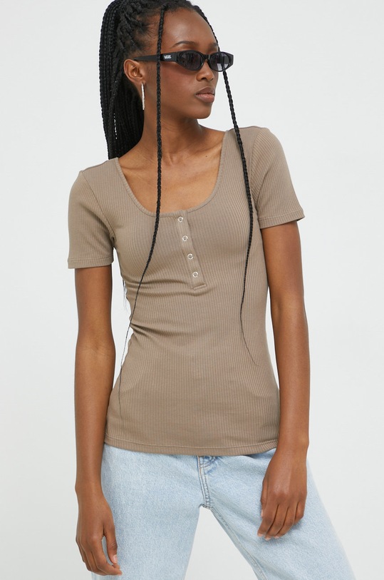 Tričko Pieces béžová 17101439.Fossil