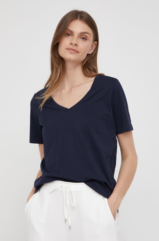 Marc O'Polo tricou din bumbac uni bleumarin B01207251331