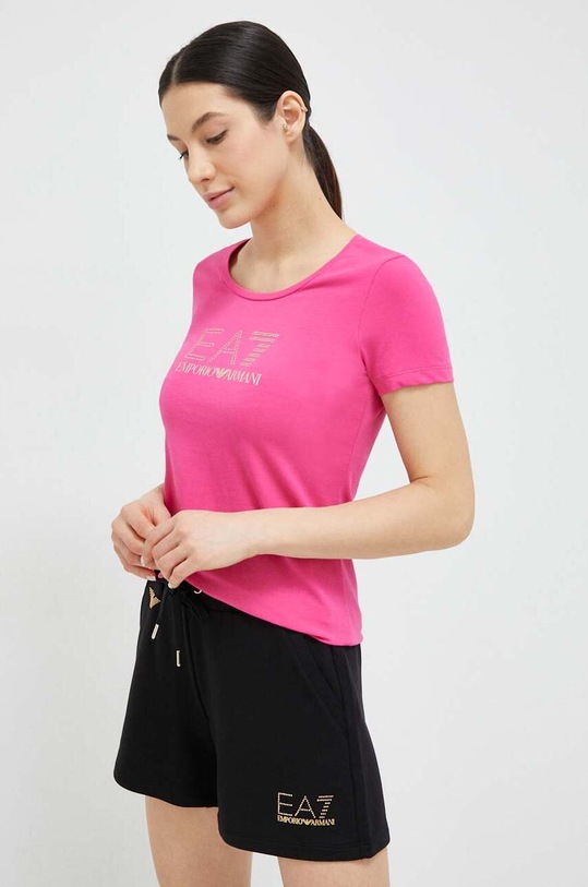 Oblečení Tričko EA7 Emporio Armani 8NTT24.TJ2HZ.NOS fialová