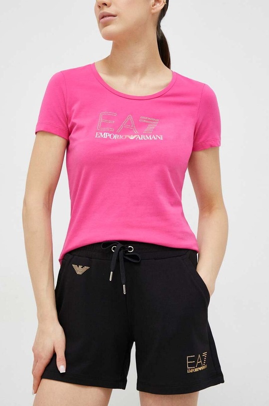 Tričko EA7 Emporio Armani 8NTT24.TJ2HZ.NOS fialová