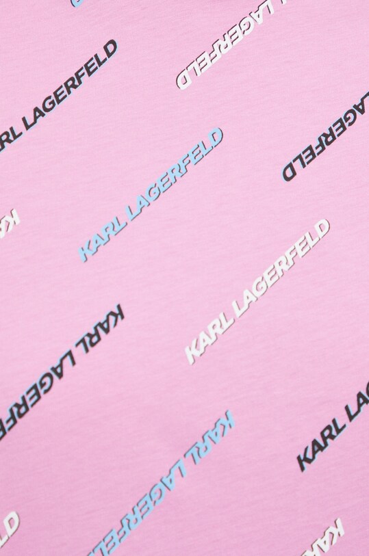 Bavlněné tričko Karl Lagerfeld 225W1700 růžová