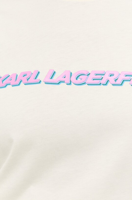 Karl Lagerfeld tricou din bumbac 225W1701 bej