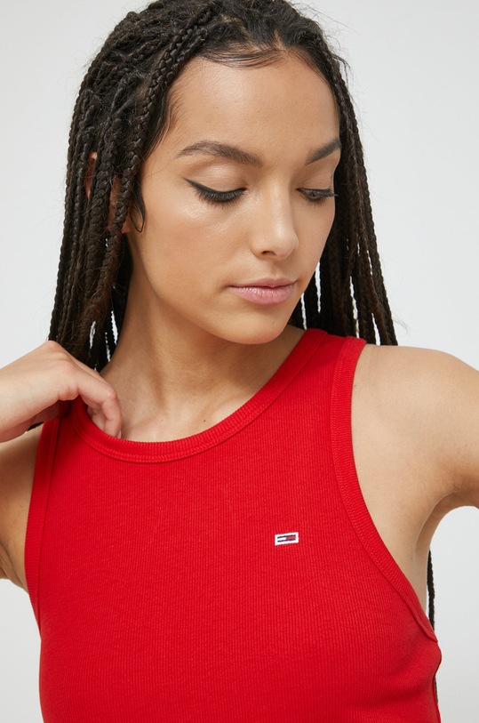 Tommy Jeans top DW0DW12548.NOS czerwony DW0DW12548.NOS