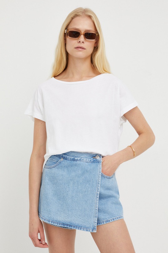 Marc O'Polo t-shirt bawełniany bawełna biały M06206751025