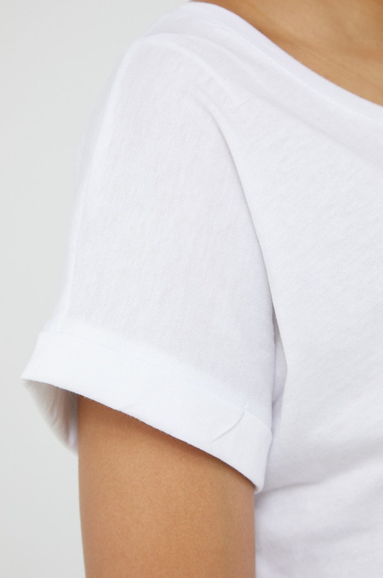 Vila t-shirt 14083083.OpticalSno biały