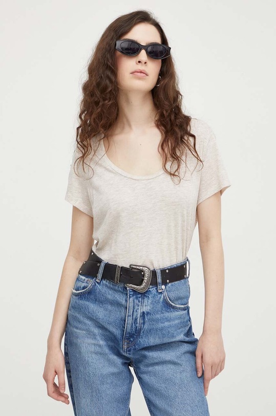 Футболка American Vintage бежевий JAC48