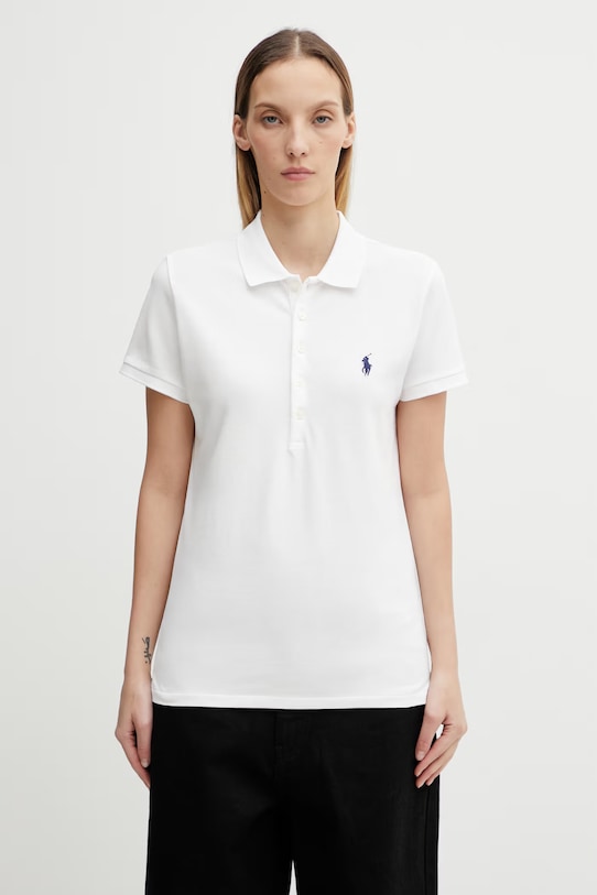 Polo Ralph Lauren polo shirt with elastane white 211870245001