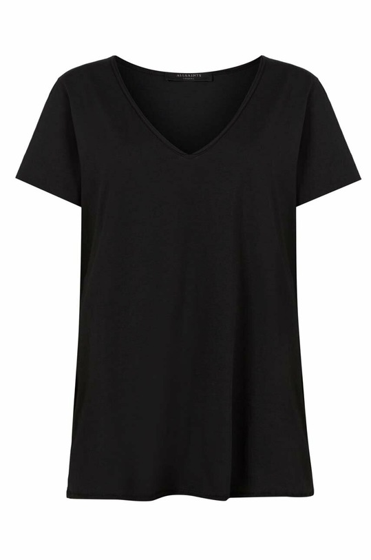Хлопковая футболка AllSaints WM115P чёрный