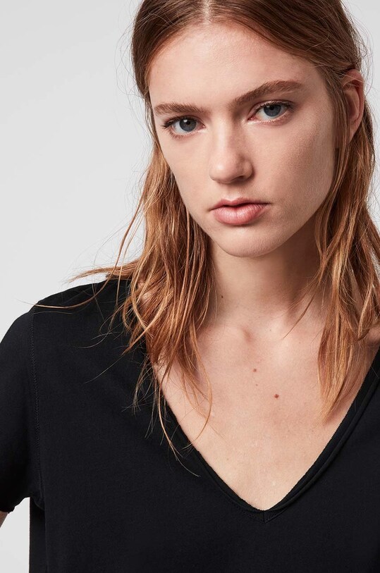 Бавовняна футболка AllSaints WM115P чорний AA00