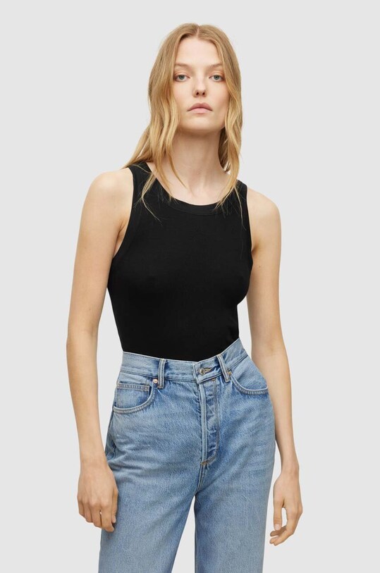 Топ AllSaints slim чёрный WM054Q