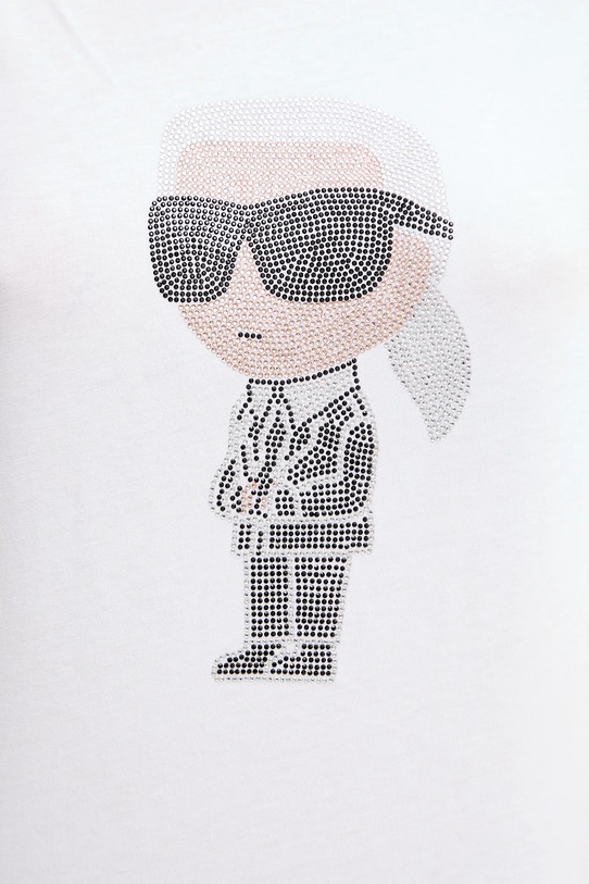 Хлопковая футболка Karl Lagerfeld 230W1770 белый