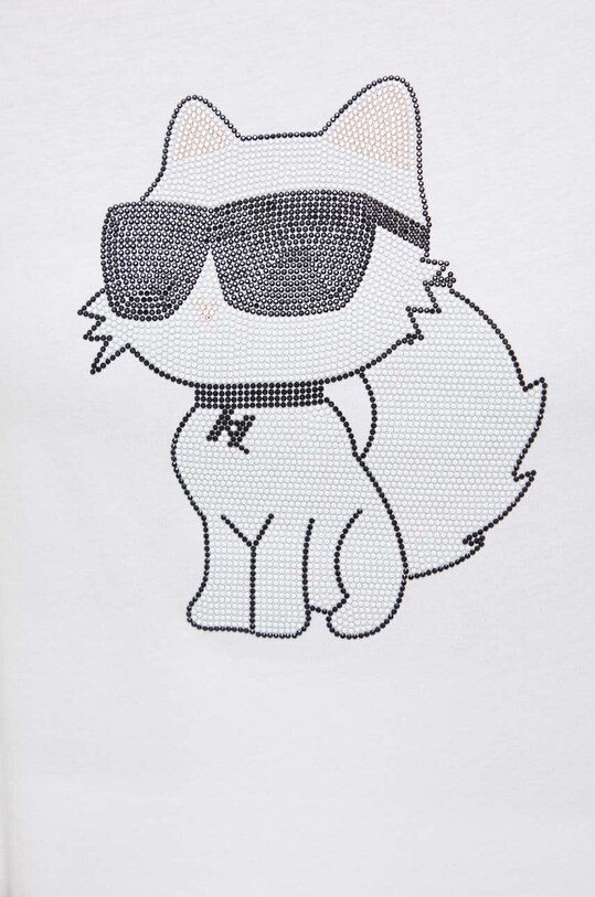 Хлопковая футболка Karl Lagerfeld 230W1771 белый