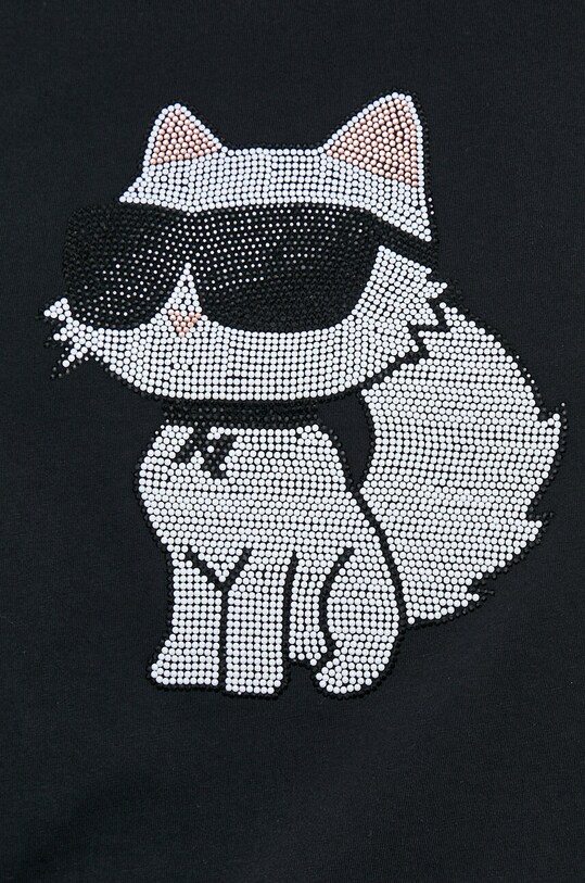 Bavlněné tričko Karl Lagerfeld 230W1771 černá