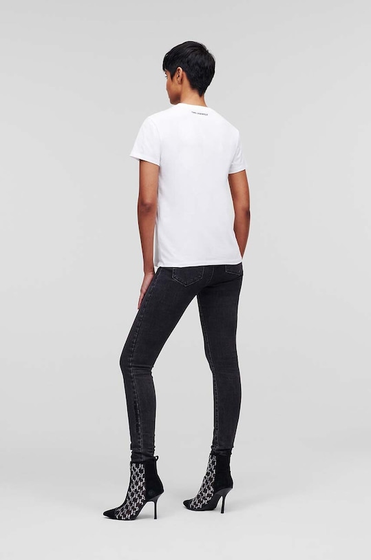 Odzież Karl Lagerfeld t-shirt bawełniany 230W1772 biały