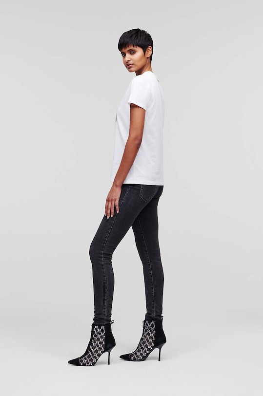 Karl Lagerfeld t-shirt bawełniany biały 230W1772