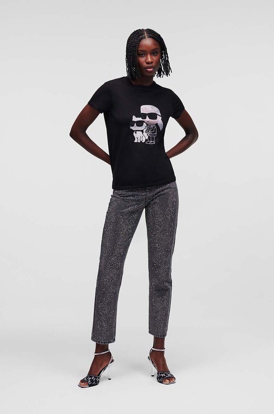 Karl Lagerfeld tricou din bumbac 230W1772 negru