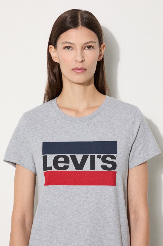 Levi's t-shirt bawełniany The Perfect Tee szary 17369.1687