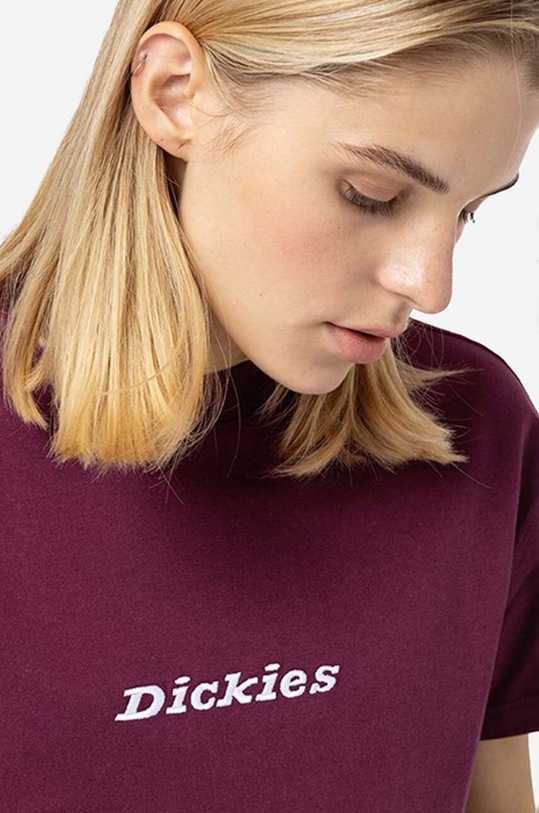 Odzież Dickies t-shirt bawełniany Loretto Tee DK0A4XBAC95 bordowy