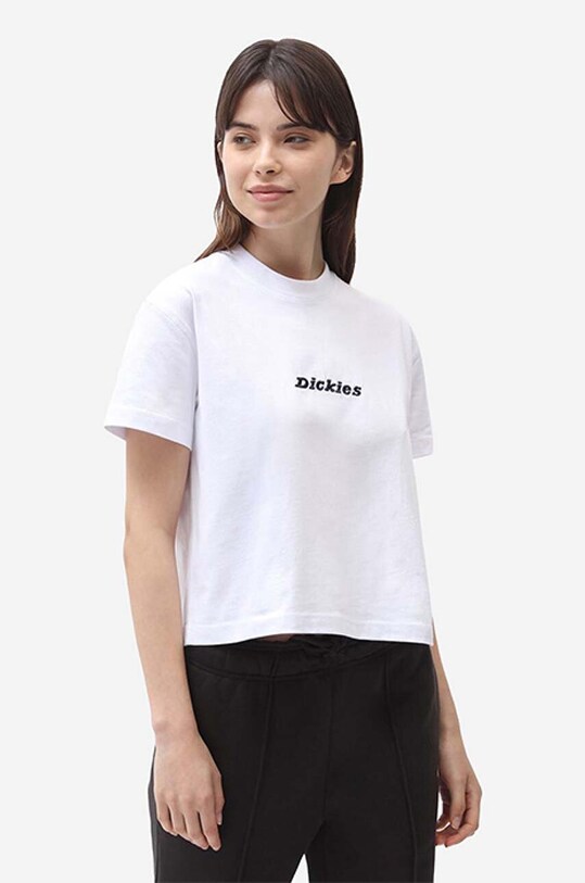 Dickies cotton T-shirt Dickies SS Loretto Tee W DK0A4XBAWHX regular white DK0A4XBAWHX