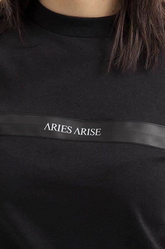 Aries cotton T-shirt Shrunken Zip Tee AR40330 black