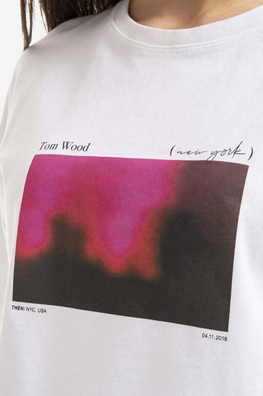 Tom Wood t-shirt bawełniany Adria Tee biały 22190.112