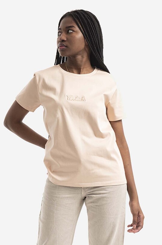 Бавовняна футболка Woolrich Logo T-shirt CFWWTE0056FRUT297 CFWWTE0056FRUT2979