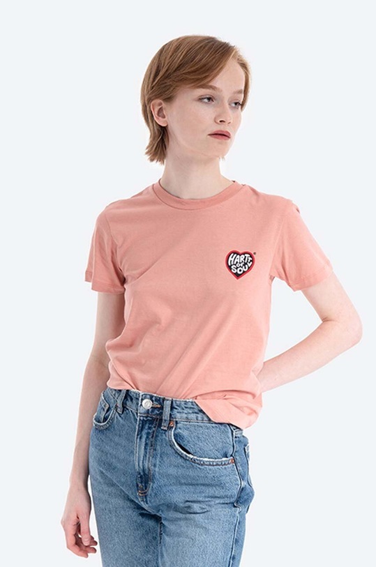 Carhartt WIP cotton T-shirt Hartt Of Soul I029096. pink