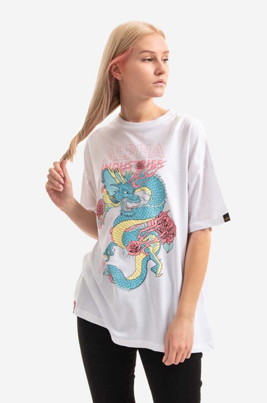 Alpha Industries cotton T-shirt Heritage Dragon OS T 106064.09
