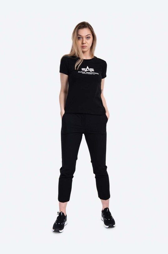 Alpha Industries tricou din bumbac New Basic T 196051.03 negru AA00