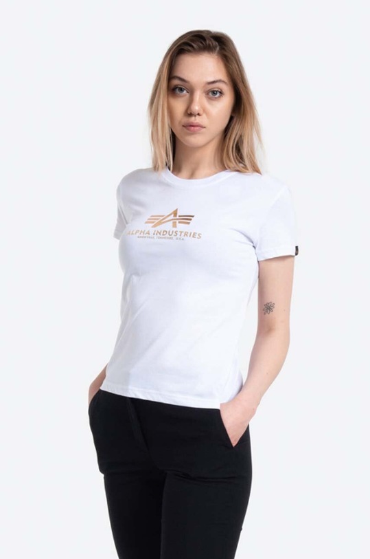 Alpha Industries cotton T-shirt New Basic T Foil Print 196051FP.529