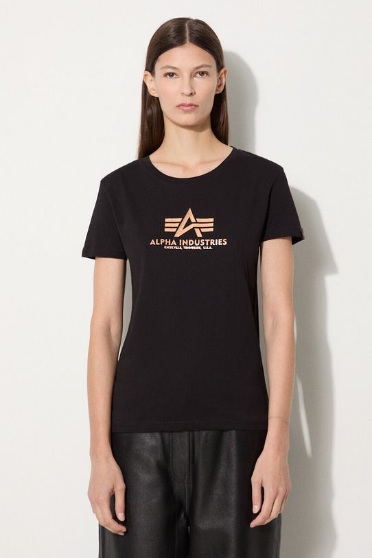 Bavlněné tričko Alpha Industries New Basic T Foil Print