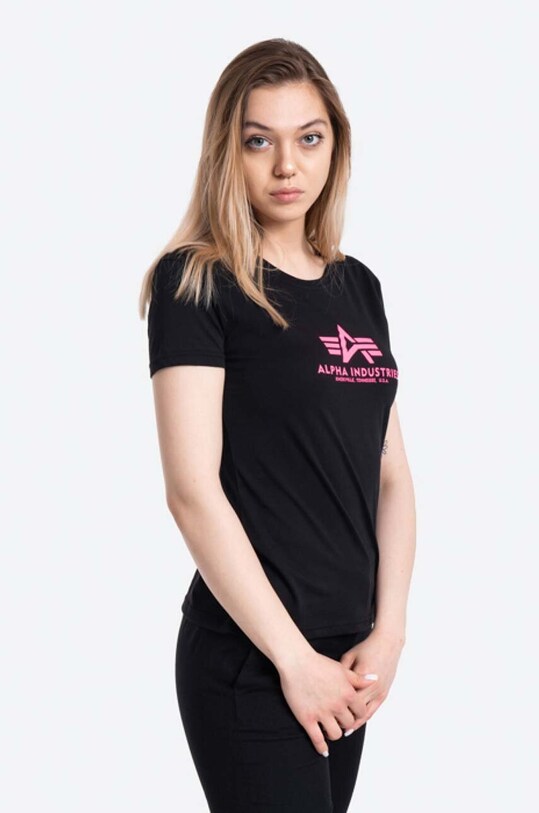 Alpha Industries cotton T-shirt New Basic T Neon Print 196051NP.474