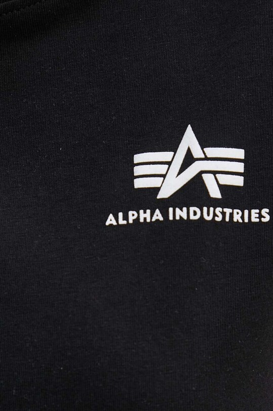 Бавовняна футболка Alpha Industries Basic 196054.03 чорний