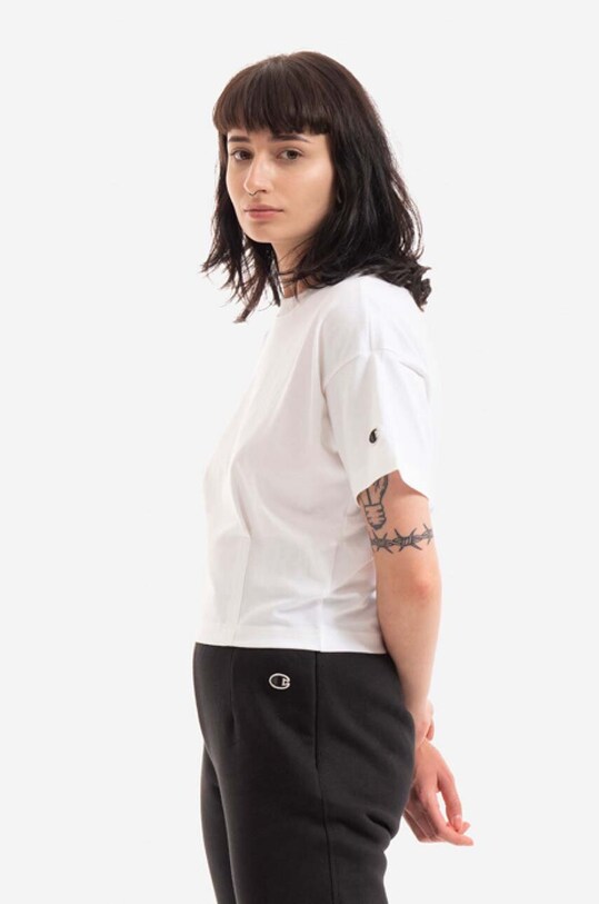 Champion t-shirt bawełniany Crewneck 115142 biały