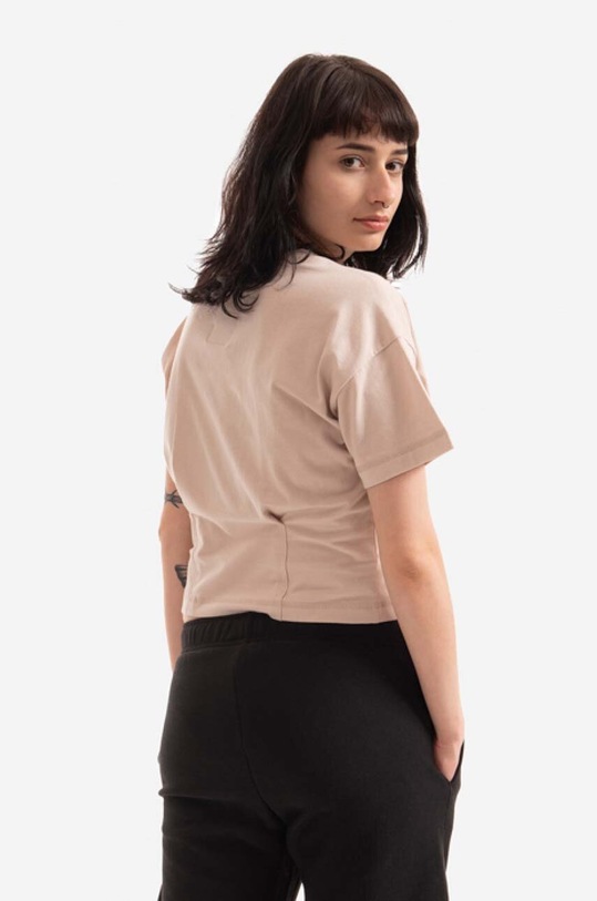 Одежда Хлопковая футболка Champion Crewneck 115142 бежевый