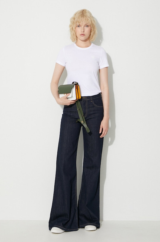 Wood Wood t-shirt in cotone Uma applique bianco 10002500.2222