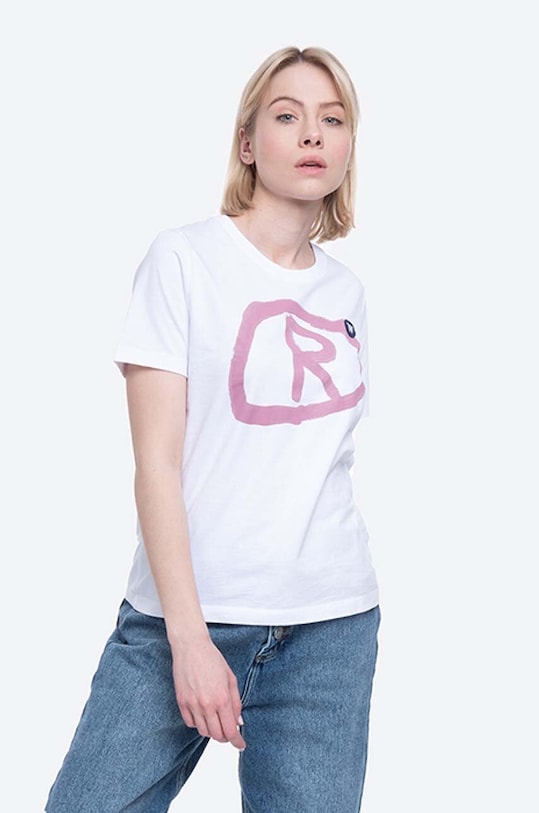 Βαμβακερό μπλουζάκι Wood Wood Mia T-shirt 10112508.2222 λευκό