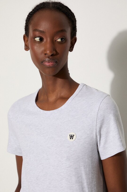 Bavlněné tričko Wood Wood Uma šedá 10212500.2222