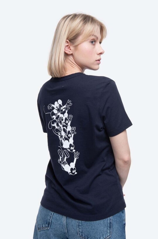 Odzież Wood Wood t-shirt bawełniany Aria T-shirt 12022500.2434 bordowy