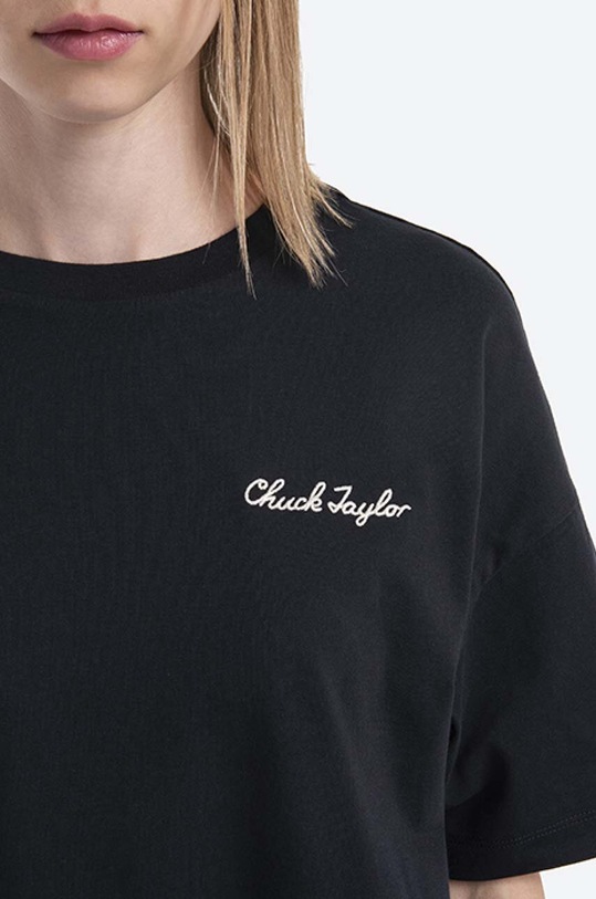 Converse t-shirt bawełniany czarny 10021480.A01