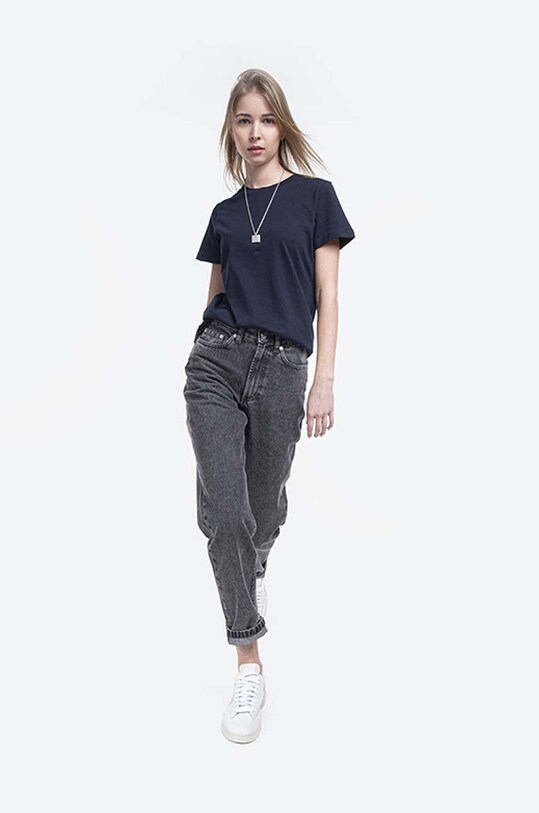 Памучна тениска A.P.C. Poppy T-Shirt COBQX.F26718 тъмносин AA00