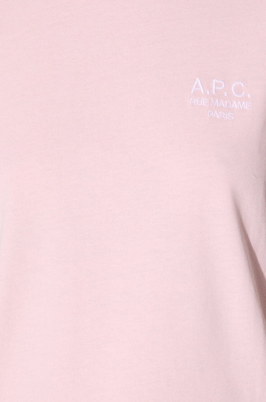 A.P.C. t-shirt bawełniany Denise COEAV.F26842 różowy