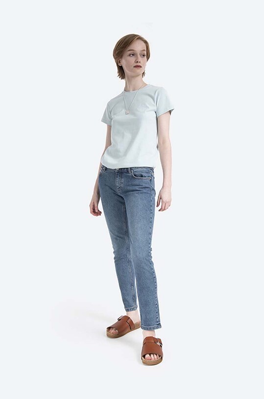 Бавовняна футболка A.P.C. Denise COEAV.F26842 зелений AA00