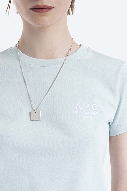 Бавовняна футболка A.P.C. Denise COEAV.F26842 зелений